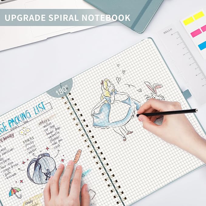 AHGXG Graph Paper Notebook, 110 Pages, A4 (8.5" x 11")