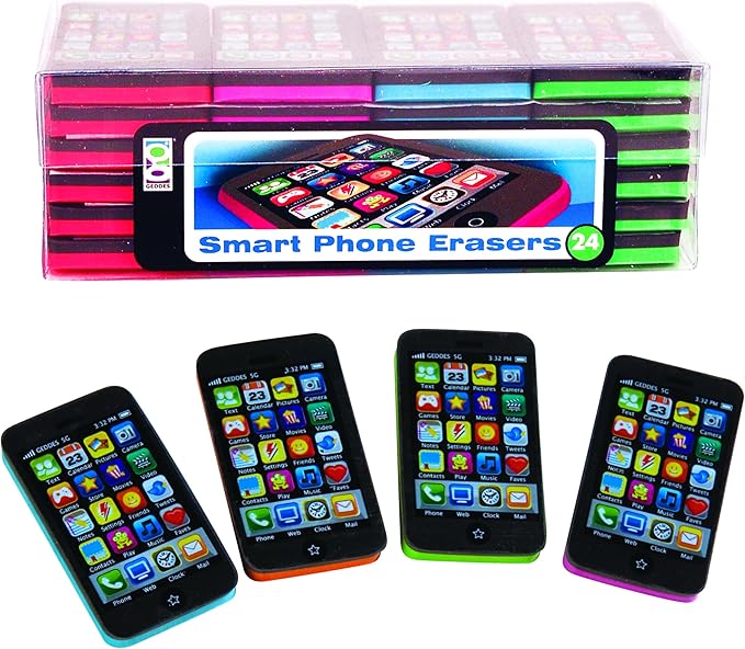 Raymond Geddes Smart Phone Erasers for Kids (Pack of 288)