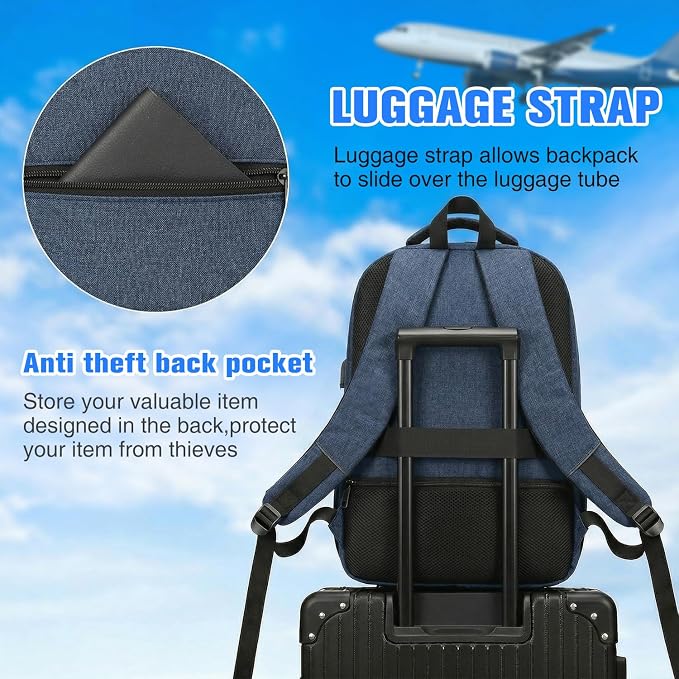 Paude Laptop Backpack,17 Inch School Backpack Large Bookbag for Teens Adults Backpack for High School College Students Back Pack,Waterproof
