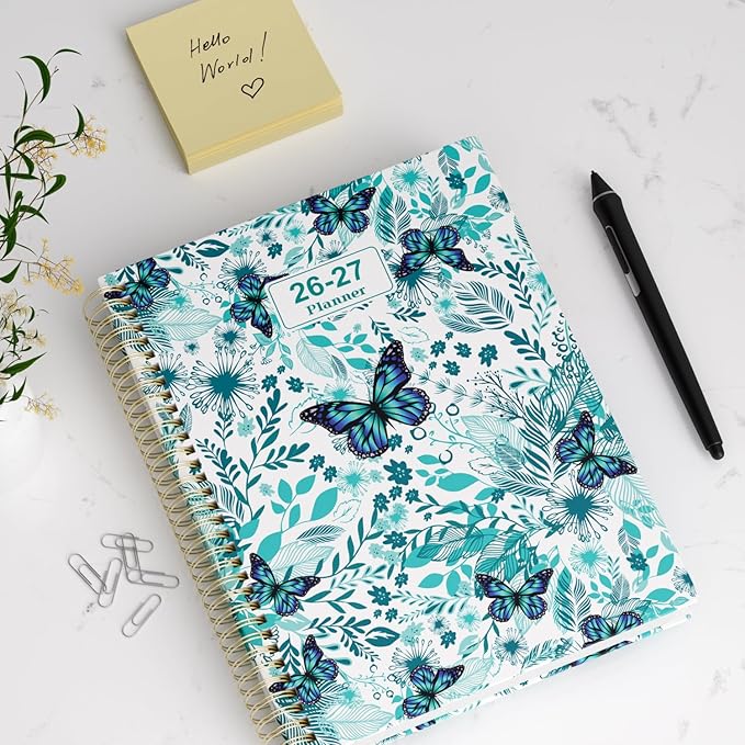Planner 2026-2027 Weekly and Monthly A4 Size - Agenda 2026-2027 July 2026 - June 2027, A4 Spiral Binding Agenda with Monthly Tabs, Inner Pocket, 100gsm Thick Paper (8.5" x 11")