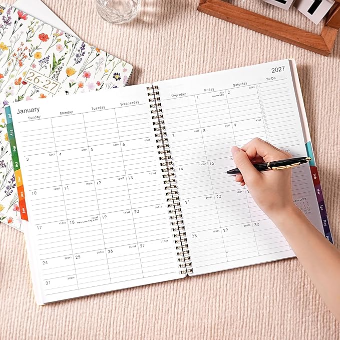 2026-2027 Planner - 9" x 11" Planner Weekly and Monthly 2026-2027, from JULY 2026 to JUNE 2027, Academic Planners with Tabs, Twin-Wire Binding, Inner Pocket, Premium Thick Paper