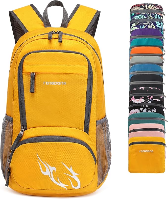 FENGDONG 35L Lightweight Foldable Waterproof Packable Travel Small Hiking Backpack Daypack for men women