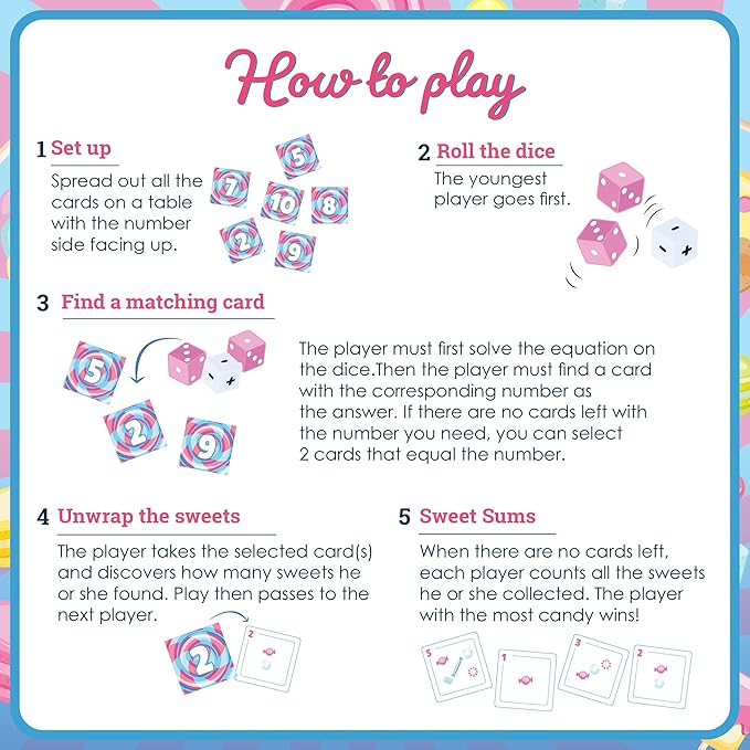 Sweet Sums | Kindergarten Addition & Subtraction Math Games for Kids Ages 4-8 | Math Manipulatives