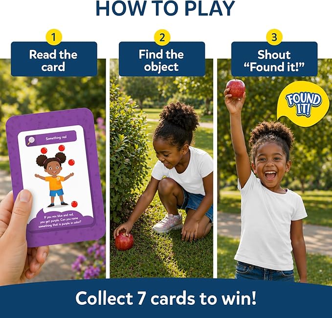 Skillmatics Indoor & Outdoor Scavenger Hunt Card Game - Found It, Educational Game Collections, Gifts for Kids, Boys, Girls and Families, for Ages 4, 5, 6, 7, Perfect for Home, School, Playdates