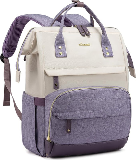 LOVEVOOK Laptop Backpack for Women, 17 Inch Work Business Backpacks Purse With Large Capacity, Waterproof Nurse Bag College Bookbag, Waterproof Casual Daypack for Travel