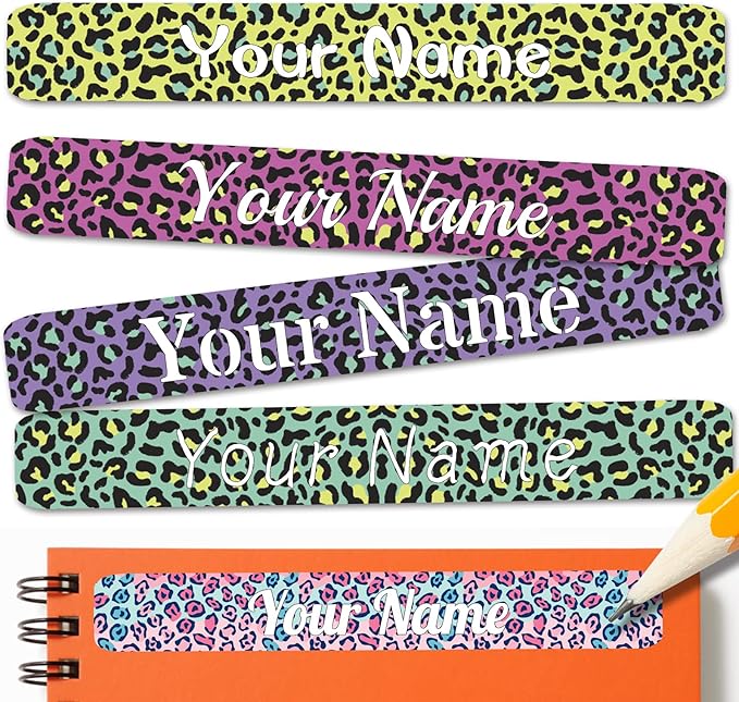 120 PCS Personalized Labels for Kids，Custom Name Tag Stickers Labels Waterproof for School Supplies,Water Bottle,Lunch Box,Toys(2.3 x 0.4 in)