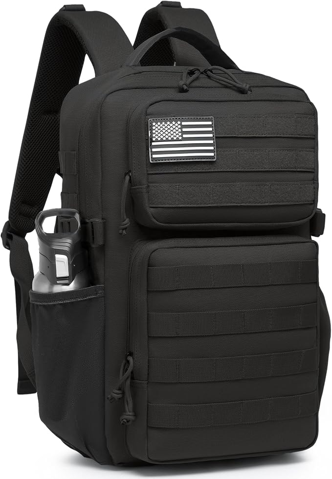 Wotony Military Tactical Backpack for Men Waterproof Daypack 3 Day Assault Pack Molle Bag with Water Bottle Holder