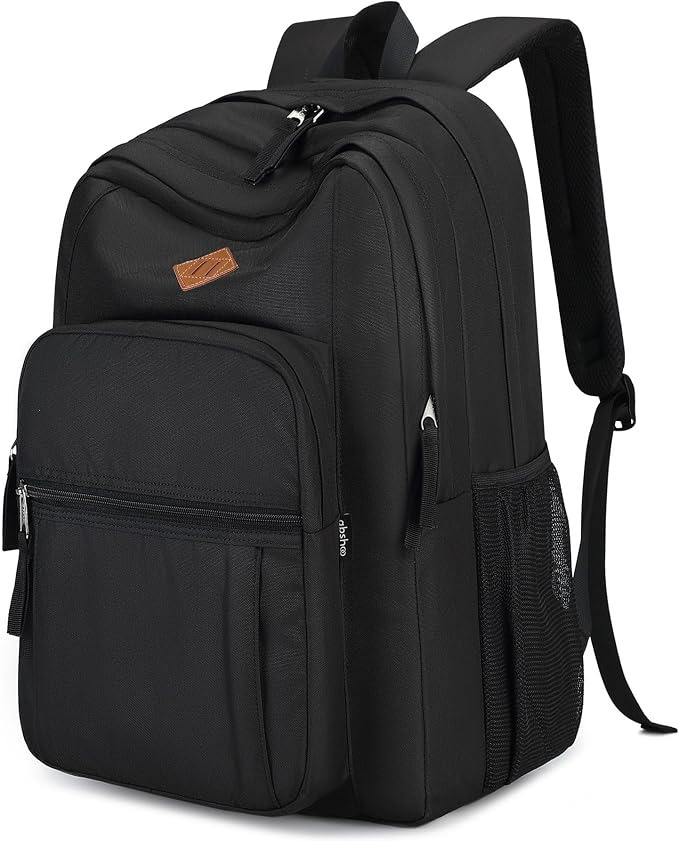 abshoo Classical Basic Womens Travel Backpack For College Men Water Resistant Large Bookbag (Black)