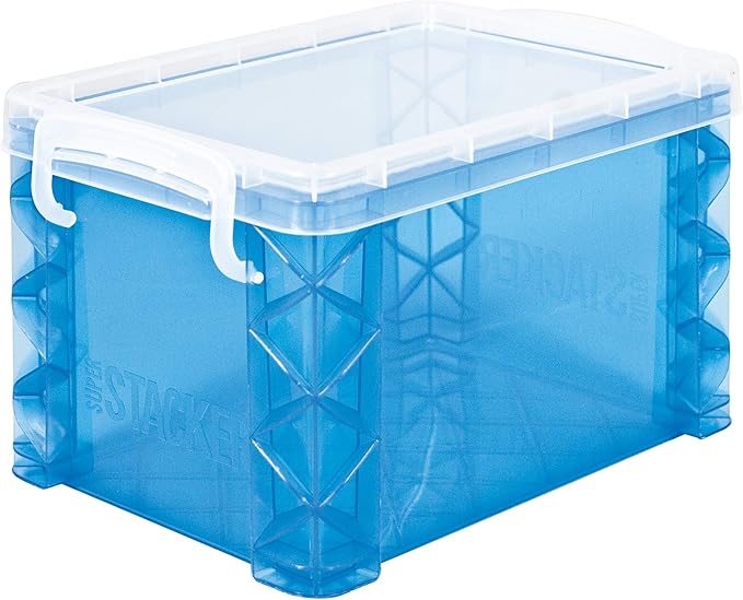 Super Stacker Index Card Box, 4 x 6 Inch Index Cards File Box, Note Holder, Index Card Holder, Flash Card Holder, Perfect for 4x6 Index Cards, Storage Organizer Container, Assorted Colors, 1 Count