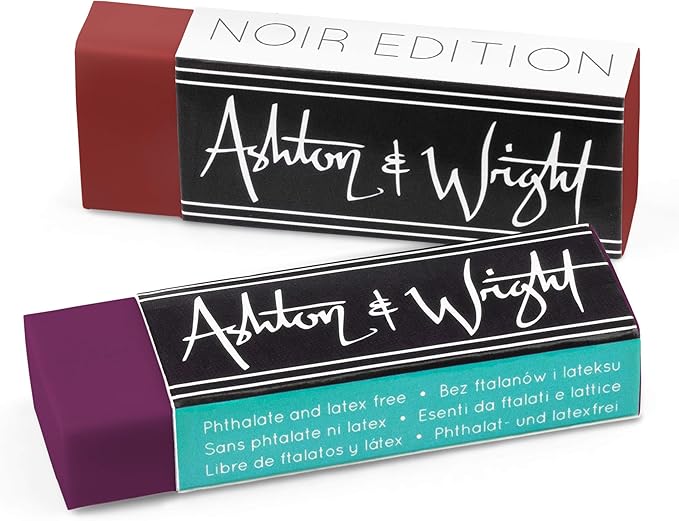 Ashton and Wright - Classic Eraser - Latex Free Plastic Rubber - Pack of 20 Midnight Tones
