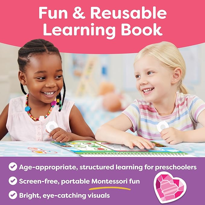 3 Year Old Girl Gifts - Montessori Busy Book For Toddlers 3-5, 4 Year Old Girl Birthday Gifts, Princess Dress Up Unicorn Toys for Girls - Preschool Learning Activities, Toddler Travel Toys for Girls