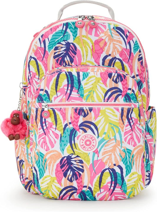 Kipling Women's Seoul 15" Laptop Backpack, Durable, Roomy with Padded Shoulder Straps, Built-In Protective Sleeve
