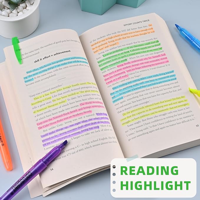 coruscant Highlighter - 36 pack color highlighter, color transparent visible fluorescent pen shell, wide chisel point mark, fluorescent pen, school, office