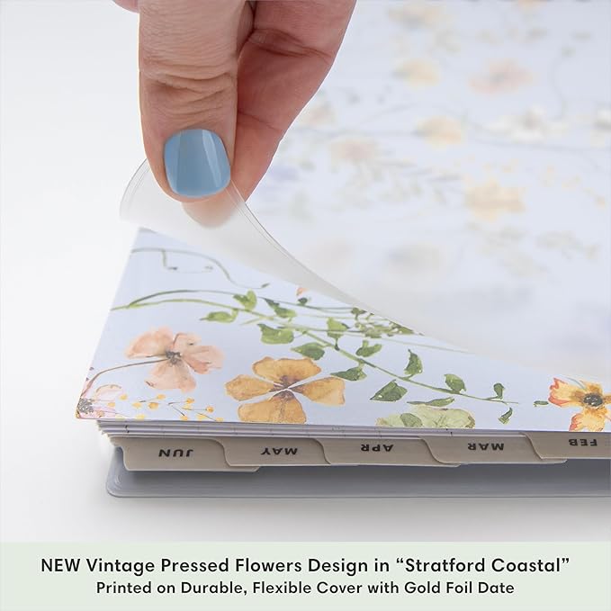Blue Sky The Everygirl 2026-2027 Weekly and Monthly Academic Year Planner Calendar, July 2026 - June 2027, 5" x 8", Flexible Cover, Wirebound, Laminated Tabs, Storage Pocket, Includes Stickers, Stratford Coastal