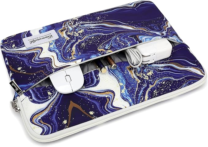 Canvaslife Blue Marble Patten Laptop Sleeve 14 inch 14.0 inch Laptop case Bag