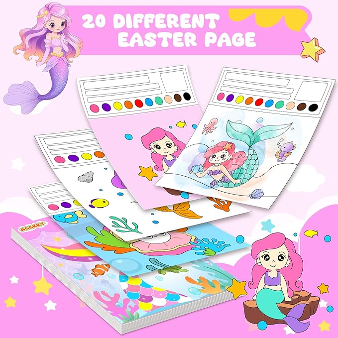 AGGKKY Paint with Water Coloring Books for Kids Toddlers Mess Free Watercolor Painting Sets Arts and Crafts for Kids 3+ Travel Activities Birthday Stocking Stuffers Toy Gift
