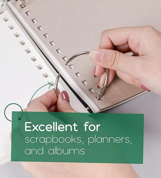 Mr. Pen- Loose Leaf Binder Book Rings, 2 Inch, 20 Pack, Metal Binder Rings for Index Cards, Keychains, School, Home, Office, Silver