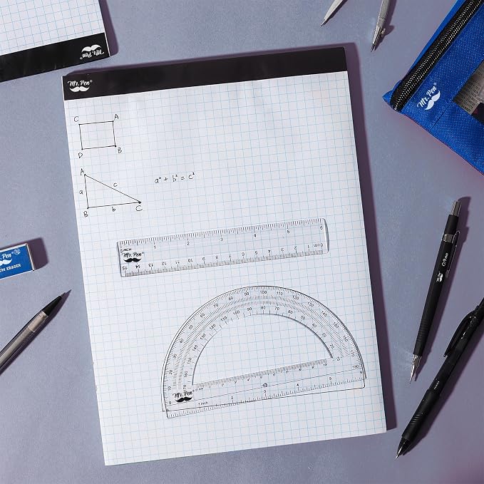 Mr. Pen- Graph Paper Pad, 17x11 Inches, 4x4 (4 Squares per Inch), 22 Sheets (Pack of 2)