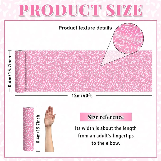 Pink Composition Bulletin Board Roll Non-Woven Fabric Poster 15.7" x40ft