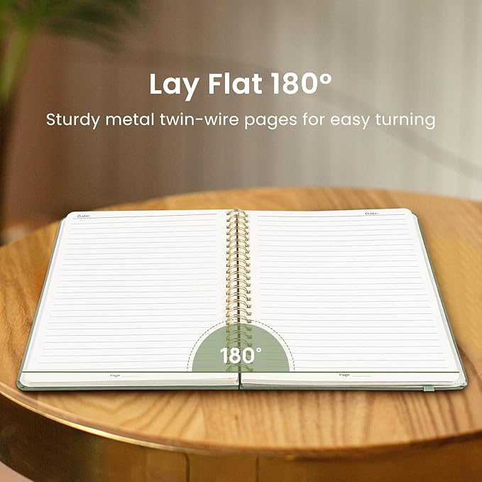 Taja Lined Spiral Journal Notebook for Women & Men, 140 Pages, College Ruled Hardcover Notebook for Work & Note Taking, Journals for Writing, A5(5.7" x 7.9") -Multi, 6 Pack