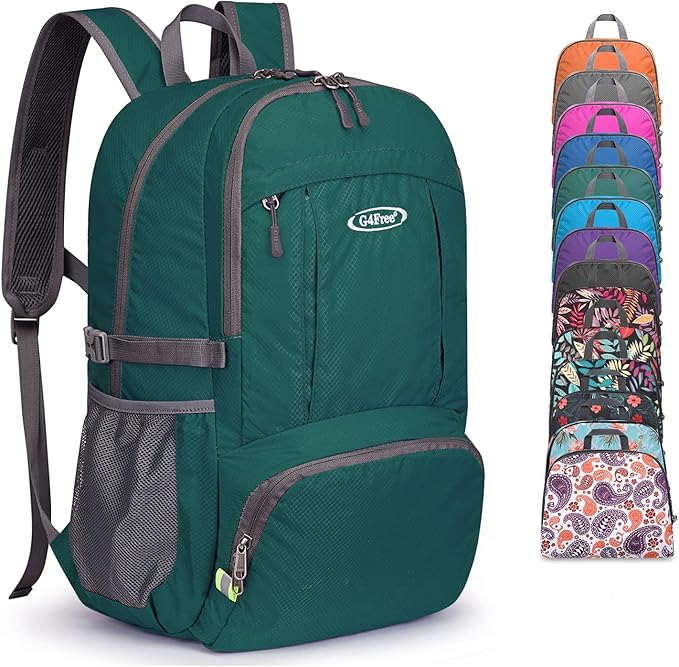 G4Free Lightweight Packable Hiking Backpack, Waterproof Travel Daypack