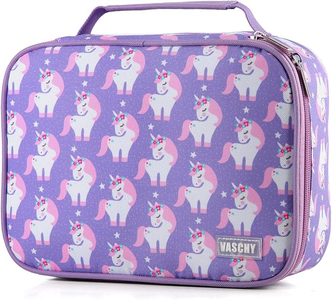 VASCHY Large Pencil Case, Art Color Pencils Pouch with Detachable Layers Multiple Zip Pockets for School Office Stationary Organization Purple Unicorn