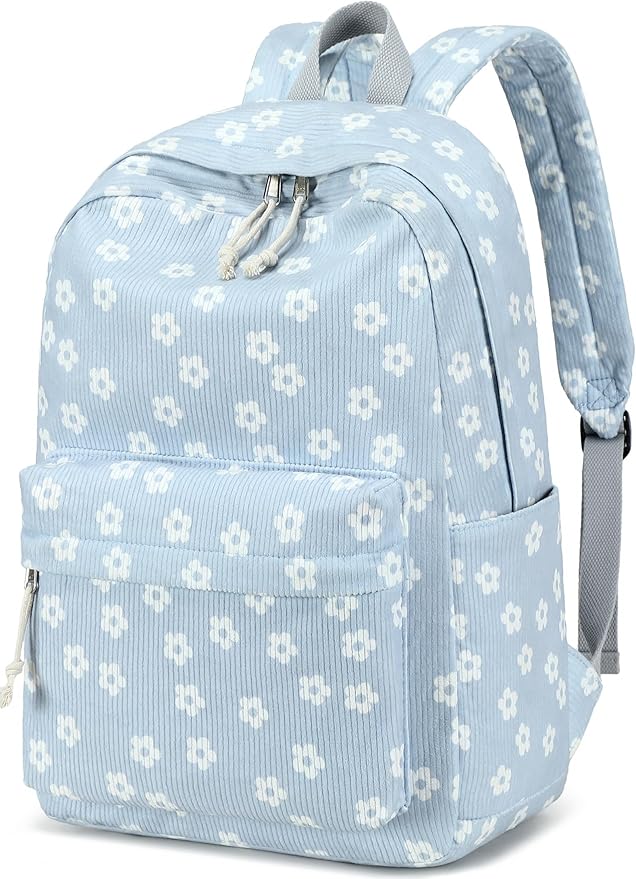 BTOOP School Backpack for Teens Large Corduroy Bookbag Lightweight 15.6 inch Laptop Bag for Girls Women Casual High School College