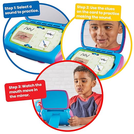 hand2mind Mirror My Sounds Phoneme Set, Letter Sounds Flash Cards, Toddler Speech Therapy Materials, Phonics for Kindergarten, Phonemic Awareness Manipulatives, Preschool Learning Activities