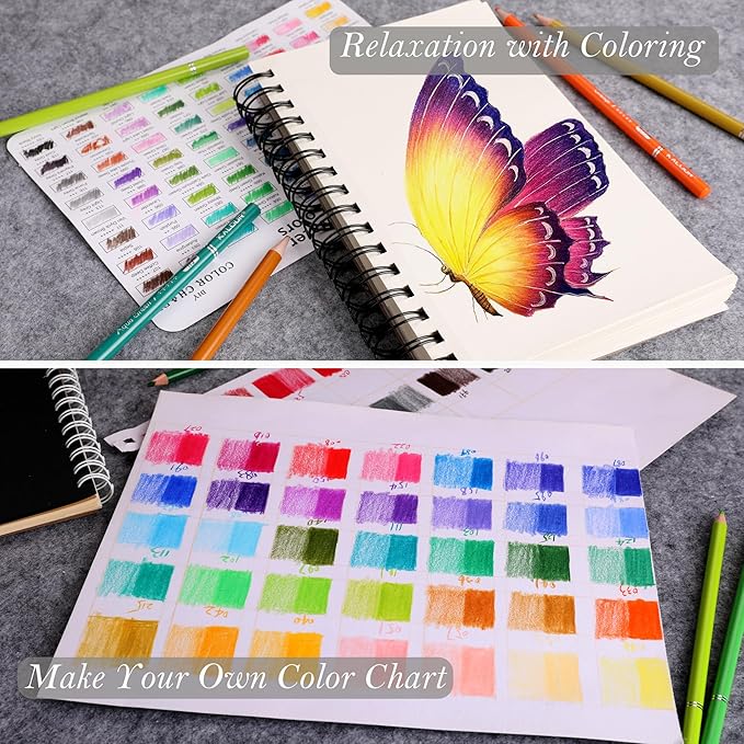 KALOUR Premium Colored Pencils,Set of 50 Colors,Artists Soft Core with Vibrant Color,Ideal for Layering Blending Shading,Color Pencils for Adults Beginners Coloring Book…