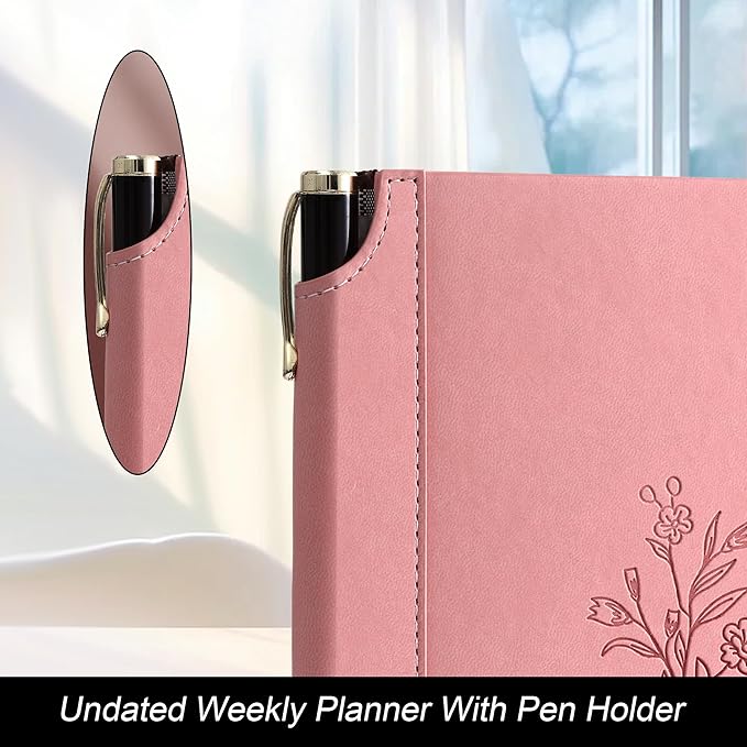 2026 Planner Undated Weekly Planner Notebooks A5 Week Plan Notepad Size 5.5'' X 8.1'' Inner Pocket ,Lined and Notes, No Dated Weekly To Do List Planner Notebook With Goal & Habit Tracker Organizer 100GSM Thick Paper, Pen Holder， Perfect For Office Home...
