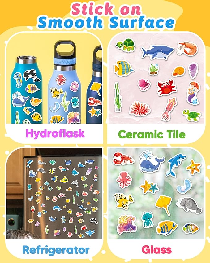 Benresive Reusable Sticker Book for Toddlers & Stickers for Kids, Toddler Travel Toys, Craft Activities, Boys & Girls Birthday Gifts