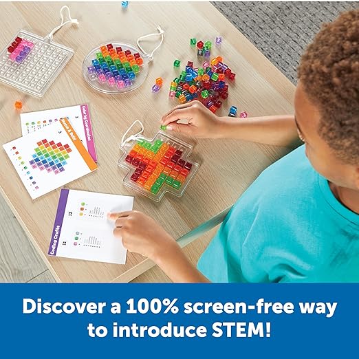 Learning Resources STEM Explorers Suncatchers - STEM Building Art Crafts, Creative Educational Toys for Boys and Girls, Art for Kids Ages 5+, Arts and Crafts Set, STEAM Activities