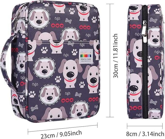 Coloring Pencil Case 220 Slots Pencils/Gel Pens Organizer Waterproof Travel Case Zipper Carrying Portable Pencil Markers Pen Holder Bag for Painter Writers