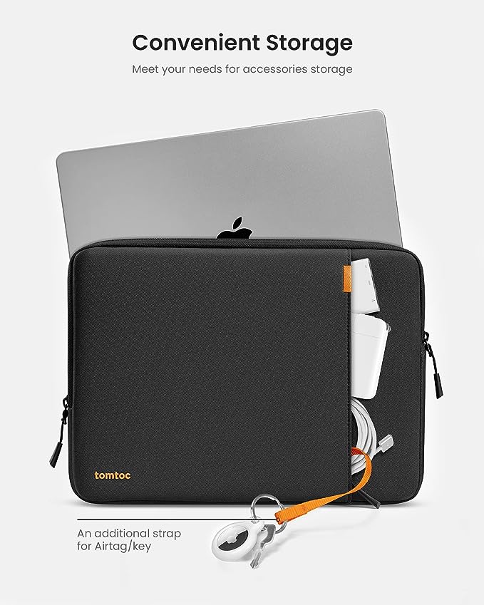 tomtoc 360° Protective Laptop Sleeve Designed for 13-inch New MacBook Neo A3404 (2026) A18 Pro Chip, Water-Resistant Shockproof Computer Case Bag Fits 12-13 Inch Surface Pro Copilot+ PC