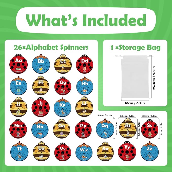 Kasfalci Alphabet Cards, Alphabet Learning Toys, ABC Learning for Toddlers, Letter Matching Game, Sight Words, Kindergarten Preschool Learning Activities, Montessori Educational Toy for Kids