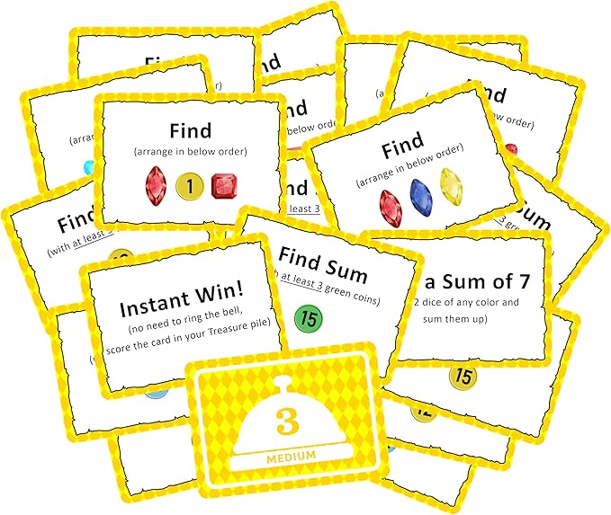 Mind Inventions Treasure Bell | Best Math Game for Kids | Ages 5+ | 2-5 Players | 15-45min Playtime