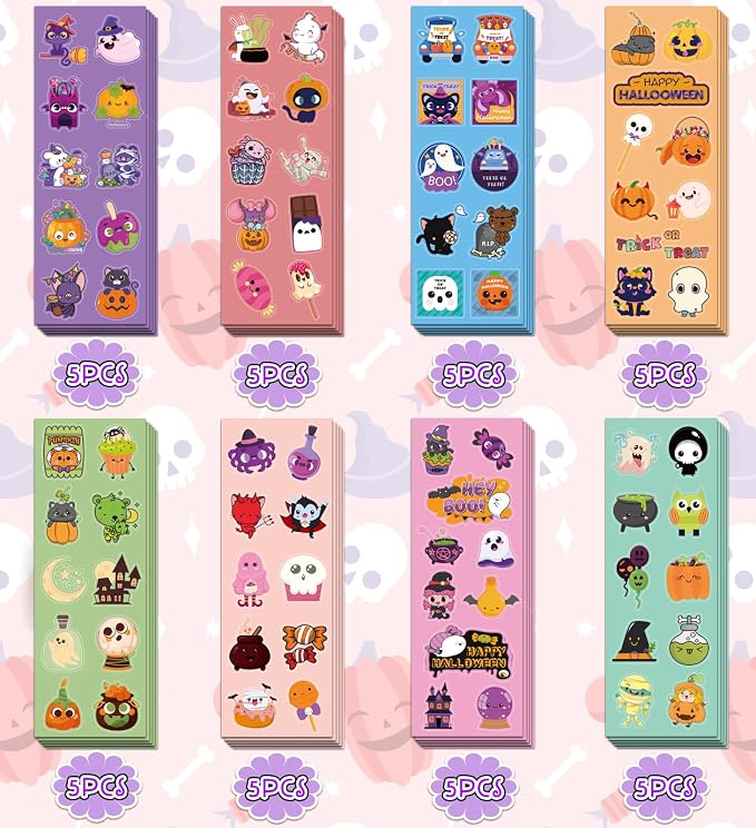 Halloween Stickers, Halloween Party Favors,Stickers for Kids,Party Supplies | Halloween Stickers for Kids, Halloween Games Toys Gifts Crafts Treats, Trick-or-Treat Halloween Activities Party Supplies
