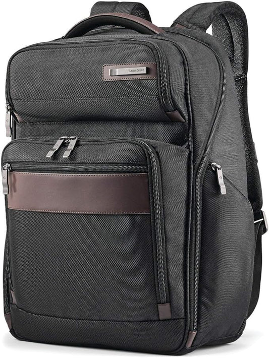 Samsonite Kombi Business Backpack – Ballistic Nylon, 15.6” Laptop Compartment, Tablet Pocket, SmartSleeve™, Multi-Pocket Organizer, Padded Straps & Back, Top Handle, Fleece-Lined Accessory Pocket