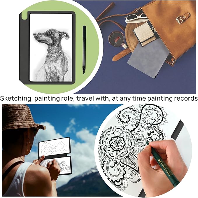 Reusable Whiteboard Notebook, A5 Erasable Smart Notebook, Portable Sketchbook with Wipe Cloth and Writing Pen for Students Kids Teacher