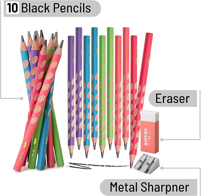 Mr. Pen- Wood-Cased Pencils, 10 Pack, Pre-Sharpened, #2, Jumbo