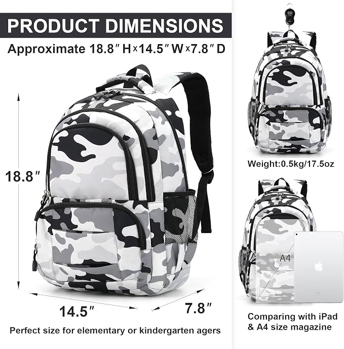 rickyh style Kids Lightweight Durable Elementary Student School Backpack