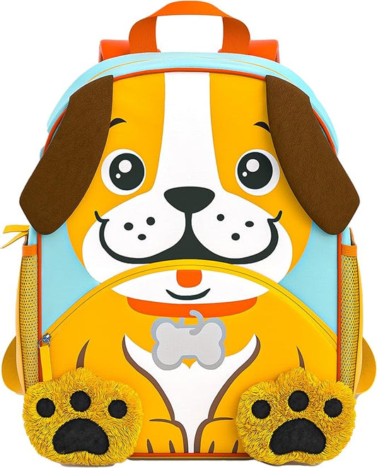 Move2Play, Puppy Toddler Backpack | Toddler Size | Back to School | Preschool Backpacks For Kids | Kindergarten Book Bag | Small, Little, Mini Size | Designed for Boys & Girls Ages 2, 3-5+ Year Olds