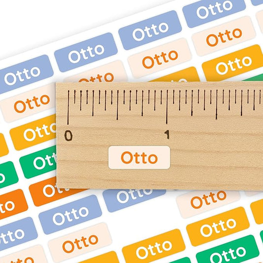 Mini Name Labels (175) - Custom Personalized Name Labels for Labeling Tiny Items, Washer and Dryer-Safe Waterproof Labels for Daycare, Preschool, and School - Stay Cool