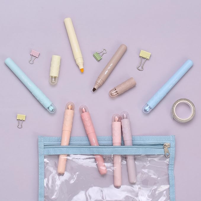 Mr. Pen- Aesthetic Highlighters, 8 pcs, Vintage Pastels Colors, Cute Highlighters Assorted Colors for Journaling, Highlighting, Underlining, Fast Dry, Back to School Supplies