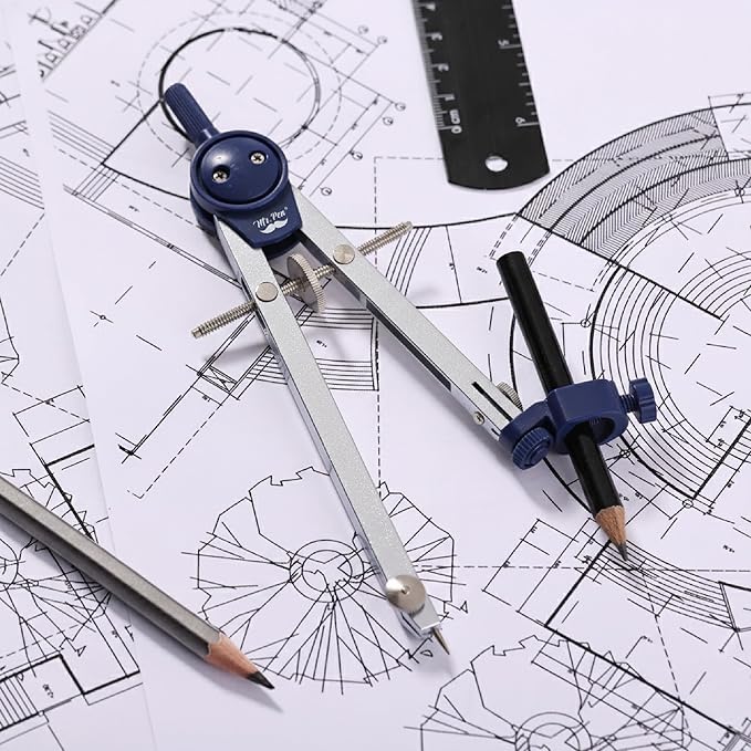 Mr. Pen- Compass for Geometry, Compass with Pencil, Compass Drawing Tool, Drawing Compass, Math Compass, Drafting Tools, Drawing Tools, Geometry Compass, Circle Drawing Tool
