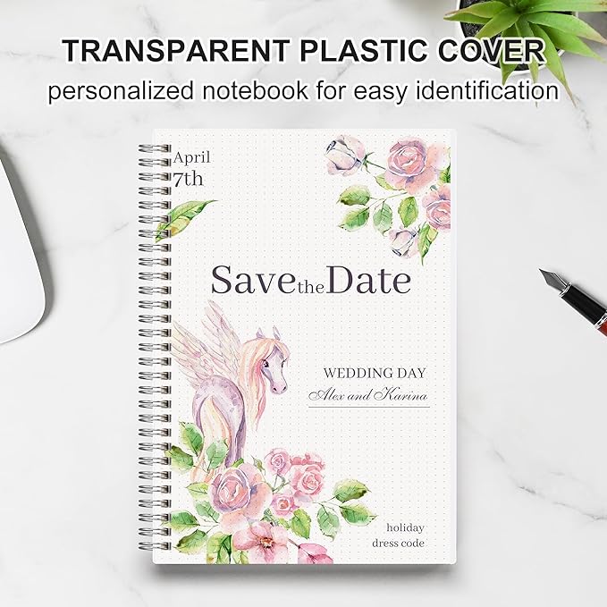 RETTACY Dotted Journal Notebook, 2-Pack, 160 Pages per Pack, B5 Medium Size (7.6'' × 10''), 100 GSM Thick Paper, Spiral-bound, Flexible Plastic Cover, for Journaling, Planning, Tracking