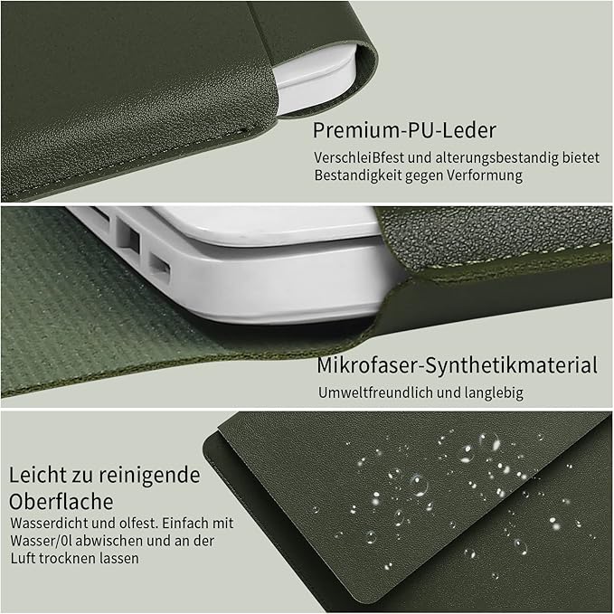 13.3-14" Laptop Sleeve, Padded Case, Thin Portable Versatile Bag Compatible With 2022 Pro 14 inch/2015 Pro 13.3 inch/2015 Air 13.3 inch (Dark Green)