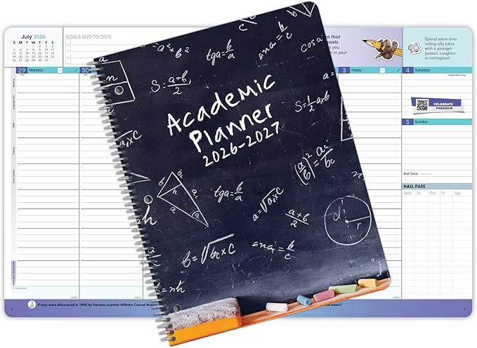 Dated Middle High School Student Planner 2026-2027 Academic School Year, Large (8.5" by 11") Matrix Style Datebook with Classic Middle/High Matrix Cover