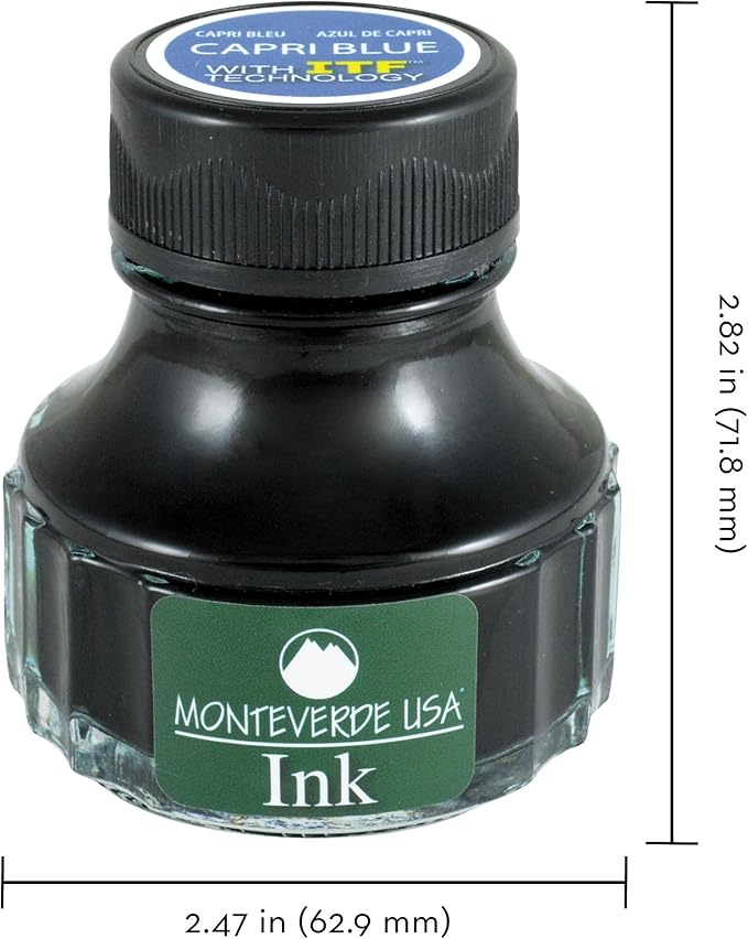 Monteverde USA Ink with ITF Technology, 90 ml Capri Blue (G308CB)