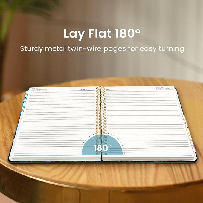 Taja Large Spiral Notebooks for Work 5 Subject with Removable Dividers